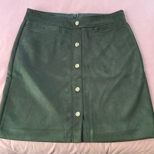 Loft Army green high waisted skirt